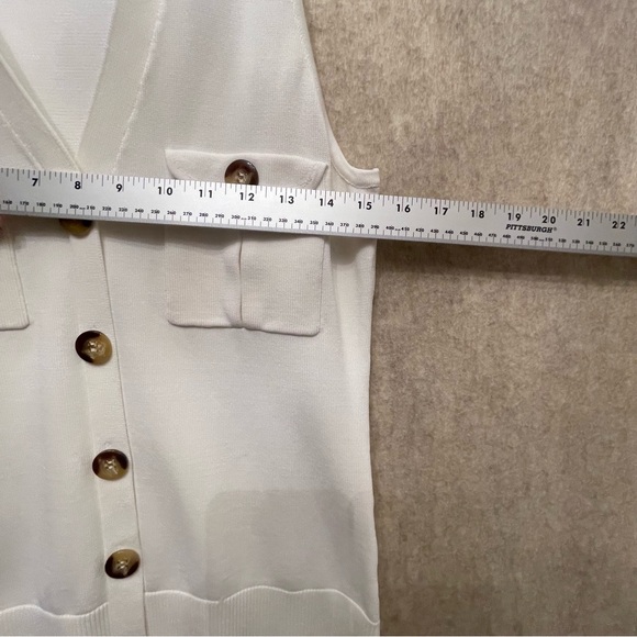 Women's 7th Avenue Design Studio Collared Knit Top M - Picture 7 of 7